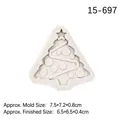 Kerstboom siliconen mal voor DIY taart decoratie en chocolade bakken 7,5cm - Kerstboom Stijl (15-697) / Grijs
