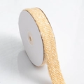 Rotolo di nastro di iuta naturale su rocchetto bianco per confezioni regalo di Natale - 1.5cm di Larghezza * 9m di Lunghezza / Champagne
