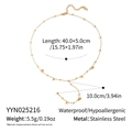 Detaillierte Größentabelle und Spezifikationen für die goldene Y-Halskette aus Edelstahl - Goldene Kugel Y-Form Design (YYN025216)