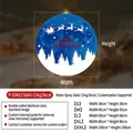 Blue Merry Christmas window sticker with Santa sled silhouette and static cling design - Small (30x30cm) / Blue (Merry Christmas)