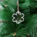 Pendentif flocon de neige en acrylique 26mm pour décoration de sapin avec chaîne argentée - 26mm / Flocon de Neige Autrichien