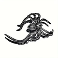Glänzende schwarze Metall-Haarklammer in Spinne-Design mit dunklem Gothic-Stil - Spinne Gun Black