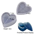 Diamond quilted heart-shaped resin mold set for jewelry box and storage container diy - Heart-Shaped Storage Box