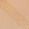 Delicate figure-eight gold-plated stainless steel chain for DIY jewelry making - 1 Meter/Pack / Gold