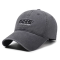 Cappellino da baseball grigio scuro lavato con ricamo FBXS e stile vintage - Regolabile / grigio scuro
