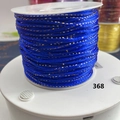 Dark blue and gold metallic nylon cord spool for DIY jewelry making and bracelets No.368 - Royal Blue With Gold Thread (368)