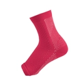 Red compression ankle sleeve with white anti-slip textures for sports and yoga - Rose Red