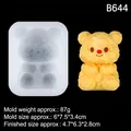 DIY Westie bear silicone mold B644 with dimensions 6x7.5x3.4cm for resin and soap crafts - 1#B644 Bear