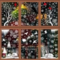 White Christmas window stickers with reindeer, snowflakes and Merry Christmas lettering - [6 Sets] BQ446+447+449+452+456+457