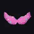 Glowing pink feather wings with colorful LED lights for kids costume party performances - Pink - Colorful LED Light