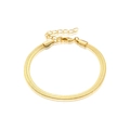 Vergoldetes Schlangenkette-Armband mit Karabinerverschluss und verstellbarem Glied - Goldene Schlangenkette