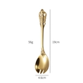 Gouden 304 roestvrijstalen vintage koninklijke saladelepel met sierlijk handvat - Gouden saladevork