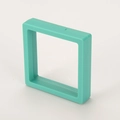 Square mint green floating 3D jewelry display frame with transparent PE film - Tiffany Green