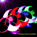 Colorful LED light-up ox horn headband with heart detail for night parties and festivals - Glow Horn Headband