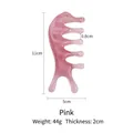 Pink resin scalp massage comb for meridian therapy with 11cm length and 5cm width - Pink Fishtail Comb (Purplish) / Pink Purple