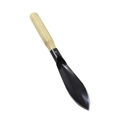 Miniature garden hand shovel with natural wood handle and black metal spade for succulents - Pointed Shovel