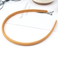 Matte ginger yellow non-slip headband with fine inner teeth for secure hair styling - Ginger Yellow