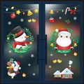 Christmas window decals with Santa Claus, Snowman and Penguin for holiday decoration - HYC-46 Elegant Starry Snowman