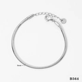 Sleek 2mm silver octagonal snake chain bracelet in polished stainless steel for women - Bracelet (B564) / 2mm / Silver