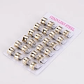 Set di 12 paia di orecchini a cerchio in acciaio inossidabile bicolore oro e argento - Bicolore Oro e Argento (12 Paia/Scheda)