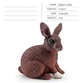 Miniature brown rabbit farm animal figurine model with realistic fur texture detail - Single Wild Rabbit Model T15071
