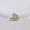 Ciondolo occhio del male dorato con zirconi micro-pave e ciglia con taglio baguette - Stile 1-Occhio in Oro con Zirconia Completa