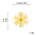 Yellow and white snowflake embroidery patch with size dimensions 6.5cm by 6.1cm - 6.5x6.1cm / 11188-Yellow Snowflake