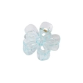 Light blue translucent hollow flower hair claw clip in resin for elegant hair styling - Hollow Transparent - Light Blue
