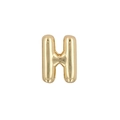 Golden letter H balloon accessory in retro luxury style with polished metallic finish - Letter H / Gold