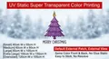 Adesivo natalizio statico con albero viola e scritta Merry Christmas in stampa UV a colori - Piccolo (40*55CM)