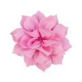 Detail shot of a handcrafted multi-layered 8cm pink lotus fabric flower for DIY hair accessories - Light Pink