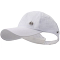Visiera bianca a asciugatura rapida da donna con velcro regolabile e logo in metallo - Regolabile / Bianco
