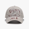 Light gray cotton baseball cap with red DON'T WAIVE ME lettering and street style design - Adjustable / Light Gray