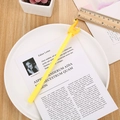 Cute yellow cartoon dinosaur gel pen for students on a white ceramic tray display - Yellow Long Neck Dinosaur