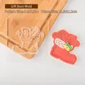 Christmas boot fondant mold set with teddy bear and bell patterns for holiday baking - Gift Boot - Stamp