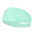 Diadema de yoga de algodón elástico verde menta con un elegante nudo cruzado - Azul Tiffany
