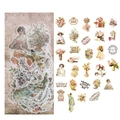 Vintage Victorian style stickers featuring elegant ladies and flowers for DIY journals - Floral Years