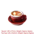 Mini tazzina e piattino da caffè natalizio rosso con latte art a renna per casa delle bambole - Tazza Alce Latte