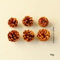 Set of 6 natural dried pine cones 4-5cm for Christmas rustic home decor and DIY crafts - Natural Pine Cones 4-5cm 6Pcs