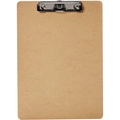 Standard A4 size brown wooden clipboard with silver metal clip for office and students - A4-With Pen Clip