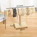 Présentoir à bijoux en lin pour bracelets et montres avec dimensions précises - Présentoir À Bracelets En Lin À Une Rangée ♢