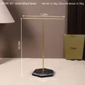 Golden T-shaped jewelry stand with black marble base for necklaces and bracelets - Gold + Black Base