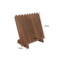 Solid wood necklace display stand with dimensions 23x23x14cm in dark brown finish - Burgundy