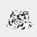 Bob réversible avec motif panda mignon en coton sergé noir et blanc pour femmes et hommes - Ours blanc