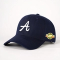 Casquette de baseball en coton bleu marine avec A brodé et écusson Los Angeles - Bleu Marine