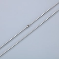 Minimalist silver stainless steel bead chain necklace with cylindrical connector clasp - 2mm Bead Diameter (KN93484-Z) / 45cm