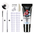 Poly nail gel kit for fast building in milk white shade with professional nail tools - Milk White