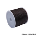 0.6mm dark brown elastic beading thread roll 100M for DIY jewelry making and crystal bracelets - 0.6mm Coffee approx 100m/Roll
