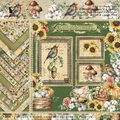 6x6 inch autumn scrapbooking paper set featuring 24 sheets of floral and pumpkin patterns - 21028 24 Images