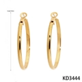 Elegante 30mm goldene Edelstahl-Creolen mit minimalistischem, kreisförmigem Design - 30mm (KD3444) / Gold